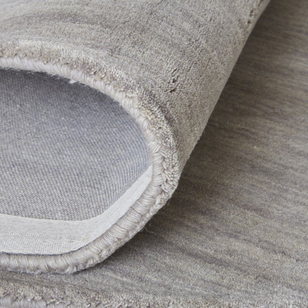 Luna Hand Woven Marled Wool Rug, Light/Warm Gray, 8ft x 8ft Round, 5798049FLGY000N80. Picture 6