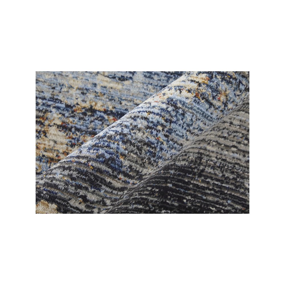Sonora Modern Abstract, Tan/Blue/Gray, 6'-7" x 9'-6" Area Rug. Picture 4