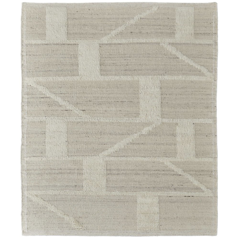 Ashby Transitional Geometric, Tan/Ivory, 3'-6" x 5'-6" Accent Rug. Picture 1