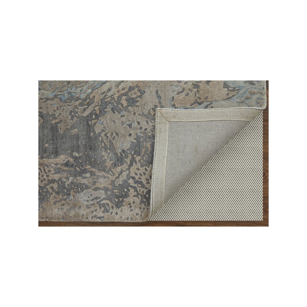 Zarah Modern Watercolor, Gray/Tan/Blue, 8' x 10' Area Rug. Picture 4