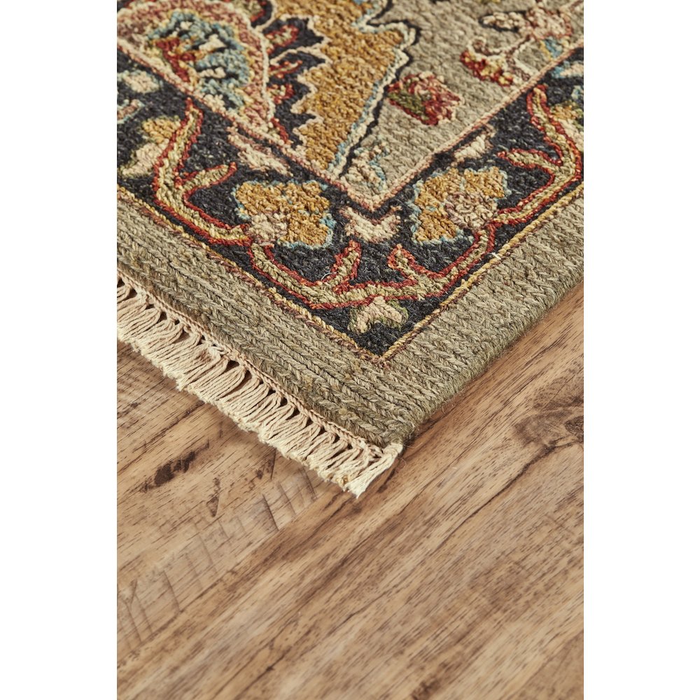 Amherst Traditional Persian, Taupe/Gold/Red, 2' x 3' Accent Rug. Picture 3