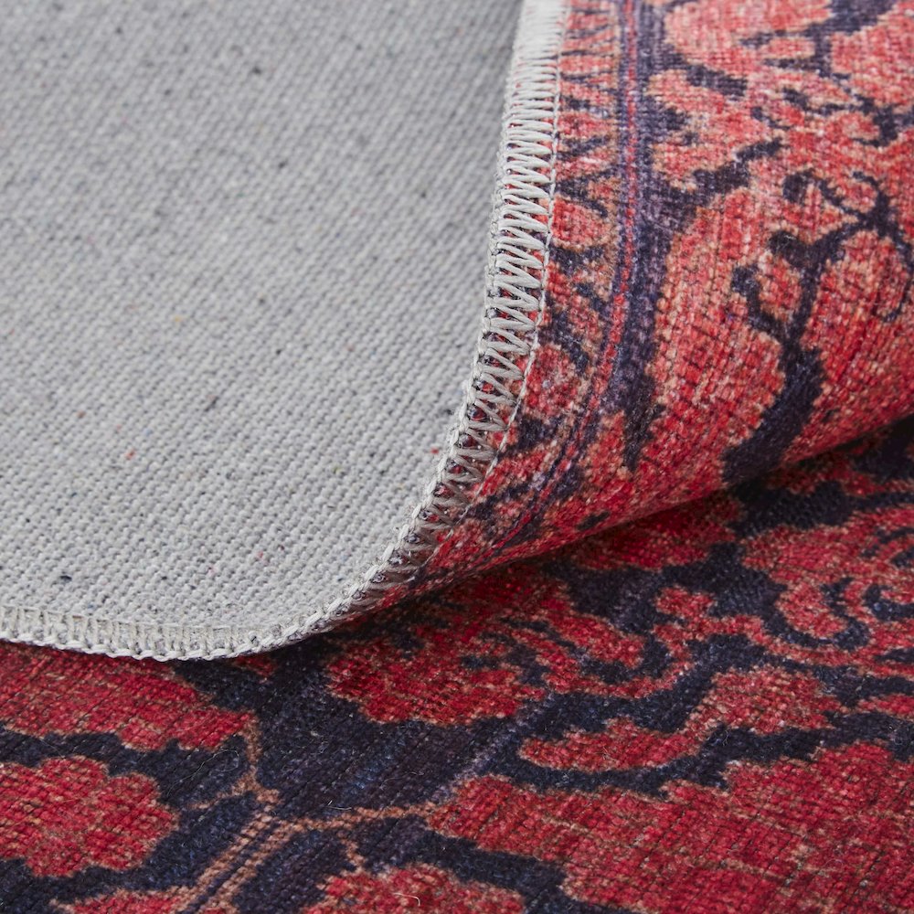 Voss Transitional Trellis & Lattice, Red/Black, 10'-6" x 14' Area Rug. Picture 7