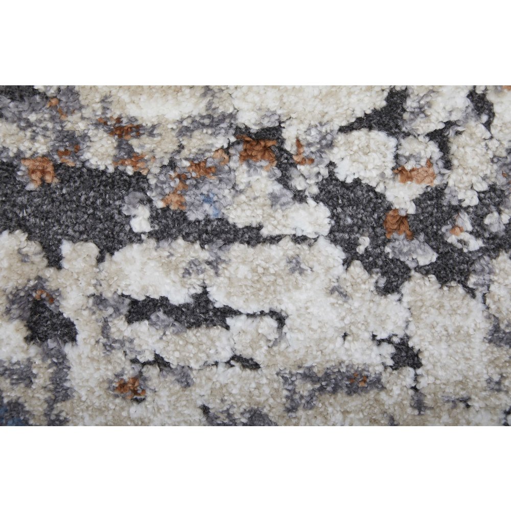 Gilmore Modern Abstract, Ivory/Blue/Gray, 8' x 10' Area Rug. Picture 6