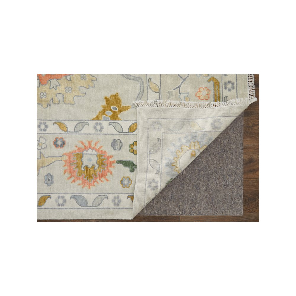Karina Transitional Floral & Botanical, Ivory/Gold/Green, 5'-6" x 8'-6" Area Rug. Picture 4