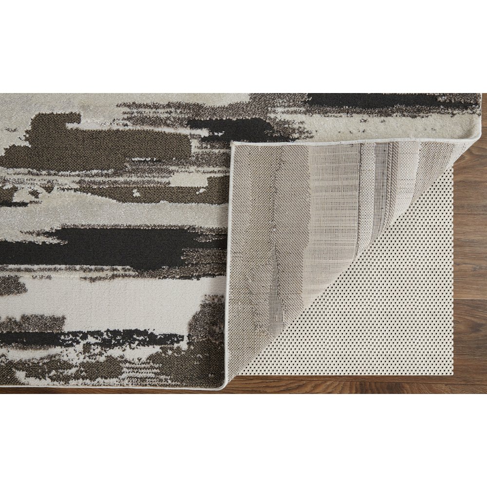 Vancouver Modern Abstract, Brown/Ivory, 1'-8" x 2'-10" Accent Rug. Picture 4