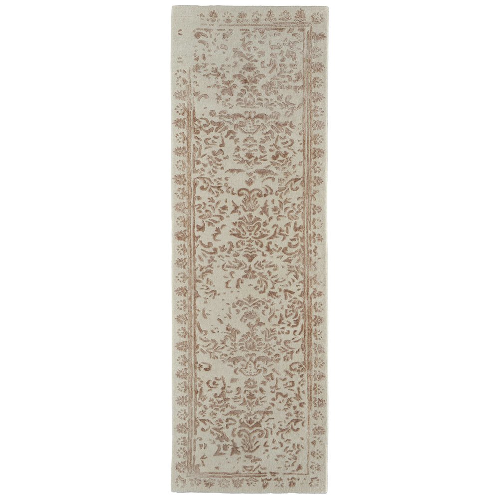 Bella Transitional Oriental, Ivory/Tan/Pink, 2'-6" x 8' Runner. Picture 1