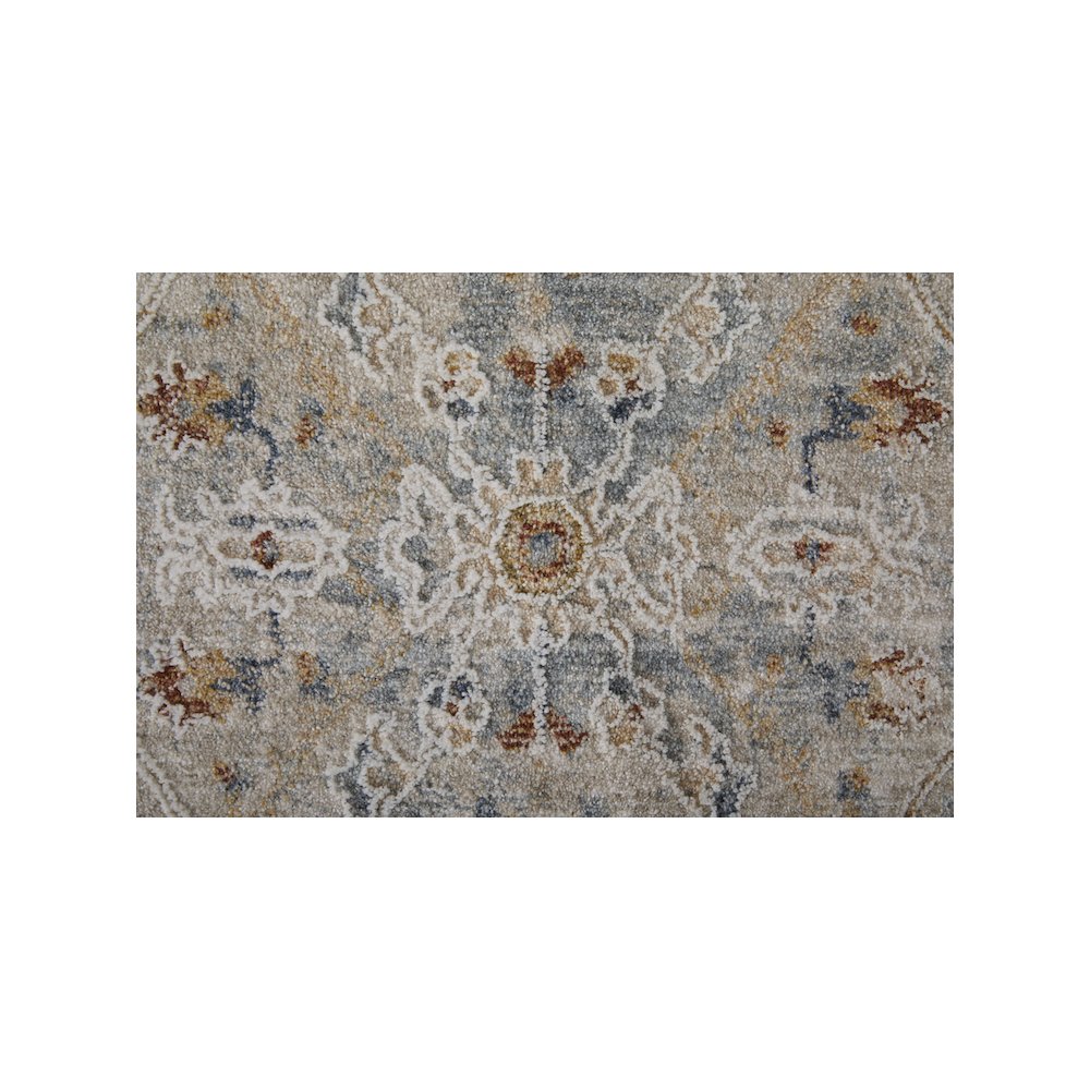 Pasha Transitional Distressed, Ivory/Blue/Tan, 2' x 3' Accent Rug. Picture 6
