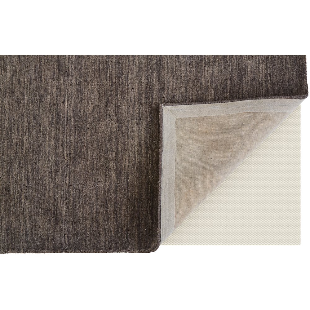 Luna Hand Woven Marled Wool Rug, Charcoal Gray, 10ft x 10ft Round, 5798049FCHL000N95. Picture 4