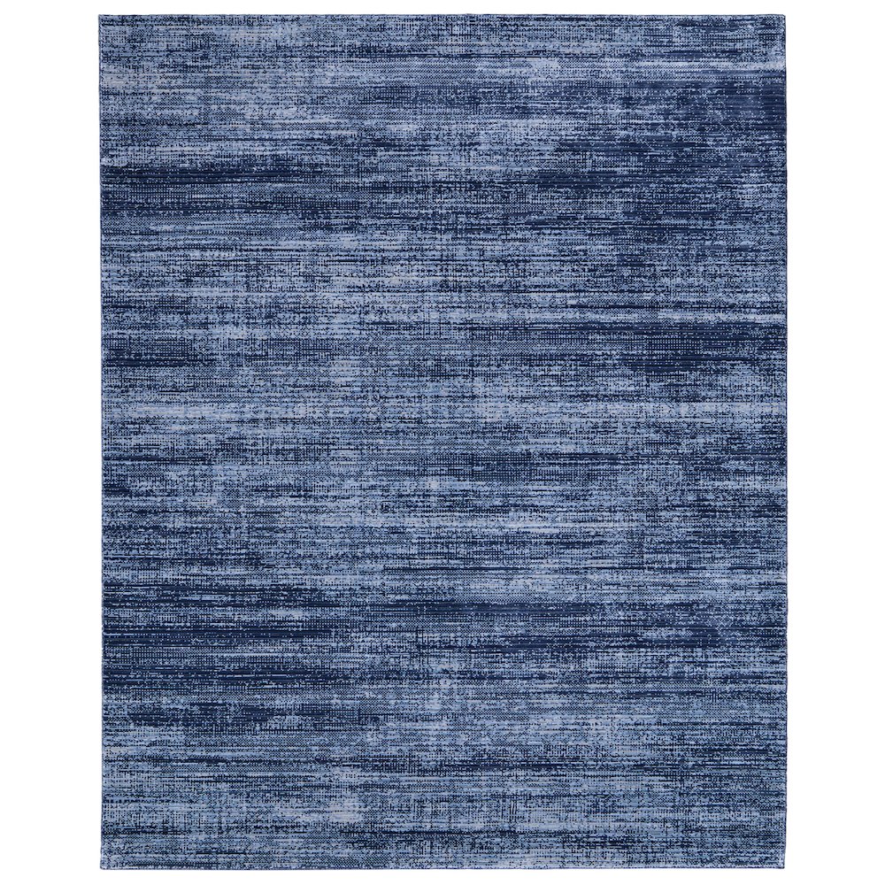 Deja Modern Solid, Blue/Silver, 2' x 3' Accent Rug. Picture 1