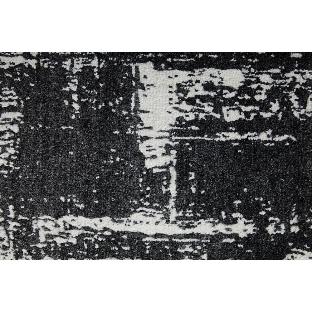 Coda Modern Abstract, Black/White, 2' x 3' Accent Rug. Picture 6