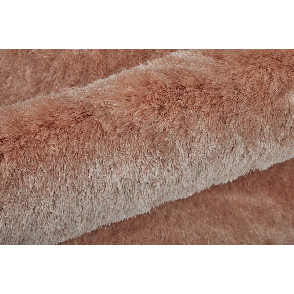 Indochine Plush Shag Rug with Metallic Sheen, Salmon Pink, 10ft x 10ft Round, 4944550FBLH000N95. Picture 5