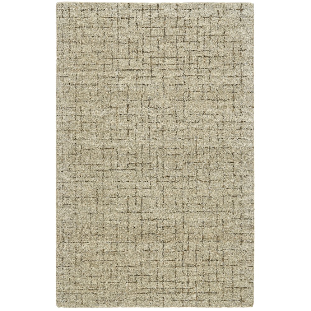 Morisco Transitional Geometric, Tan/Gray/Black, 5' x 8' Area Rug. Picture 1