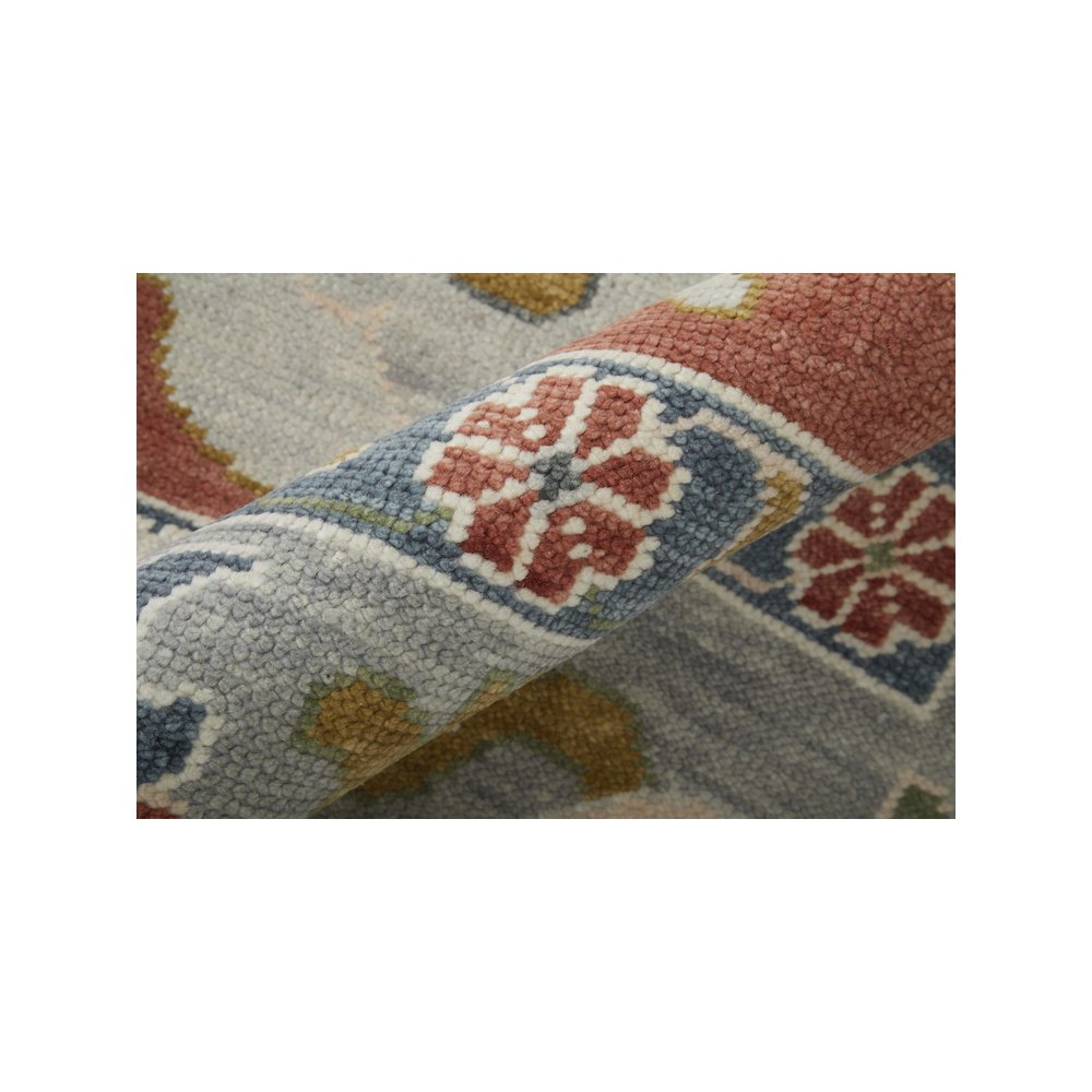 Karina Transitional Floral & Botanical, Red/Gray/Ivory, 7'-9" x 9'-9" Area Rug. Picture 5