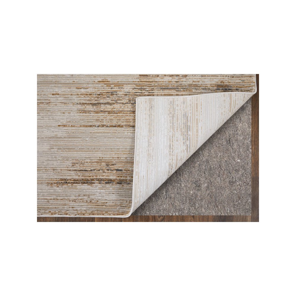 Deja Modern Distressed, Ivory/Brown/Tan, 7'-10" x 10'-3" Area Rug. Picture 3