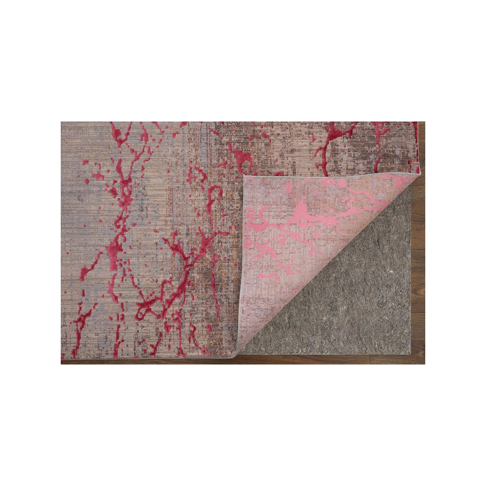 Pryor Modern Abstract, Pink/Gray/Taupe, 10' x 13' Area Rug. Picture 4