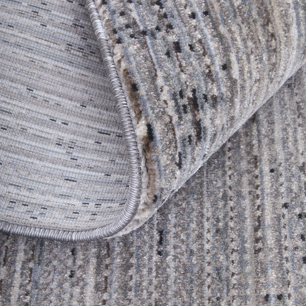 Deja Modern Solid, Gray/Ivory/Taupe, 2' x 3' Accent Rug. Picture 6