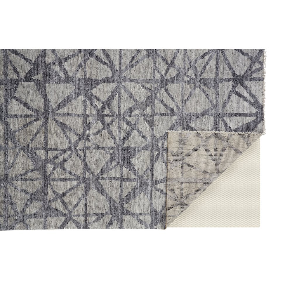 Vivien Architectural Hand Knot Wool, Opal Gray/Asphalt Gray, 2ft x 3ft, 8046557FLGY000P00. Picture 3