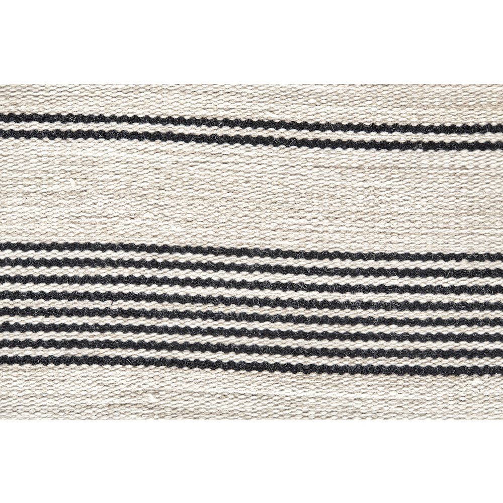 Duprine Transitional Stripes, Black/White/Ivory, 10' x 14' Area Rug. Picture 5