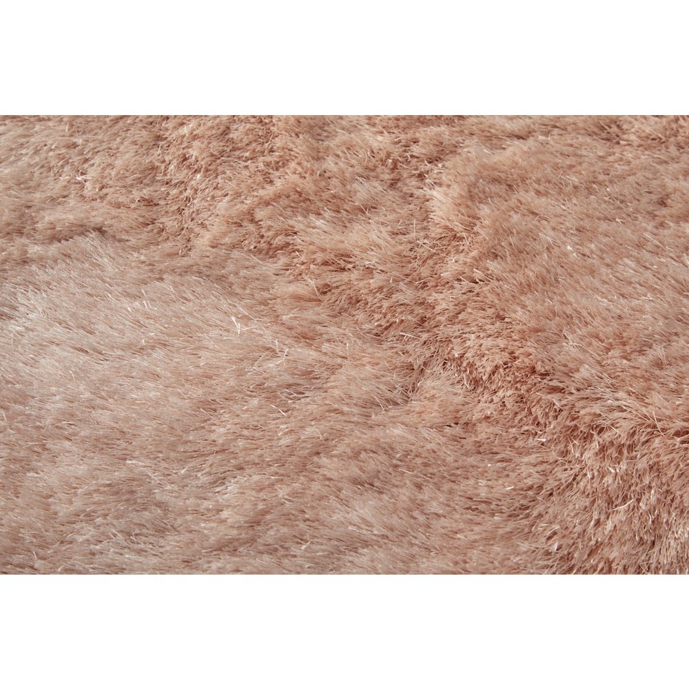 Indochine Plush Shag Rug with Metallic Sheen, Salmon Pink, 10ft x 10ft Round, 4944550FBLH000N95. Picture 6