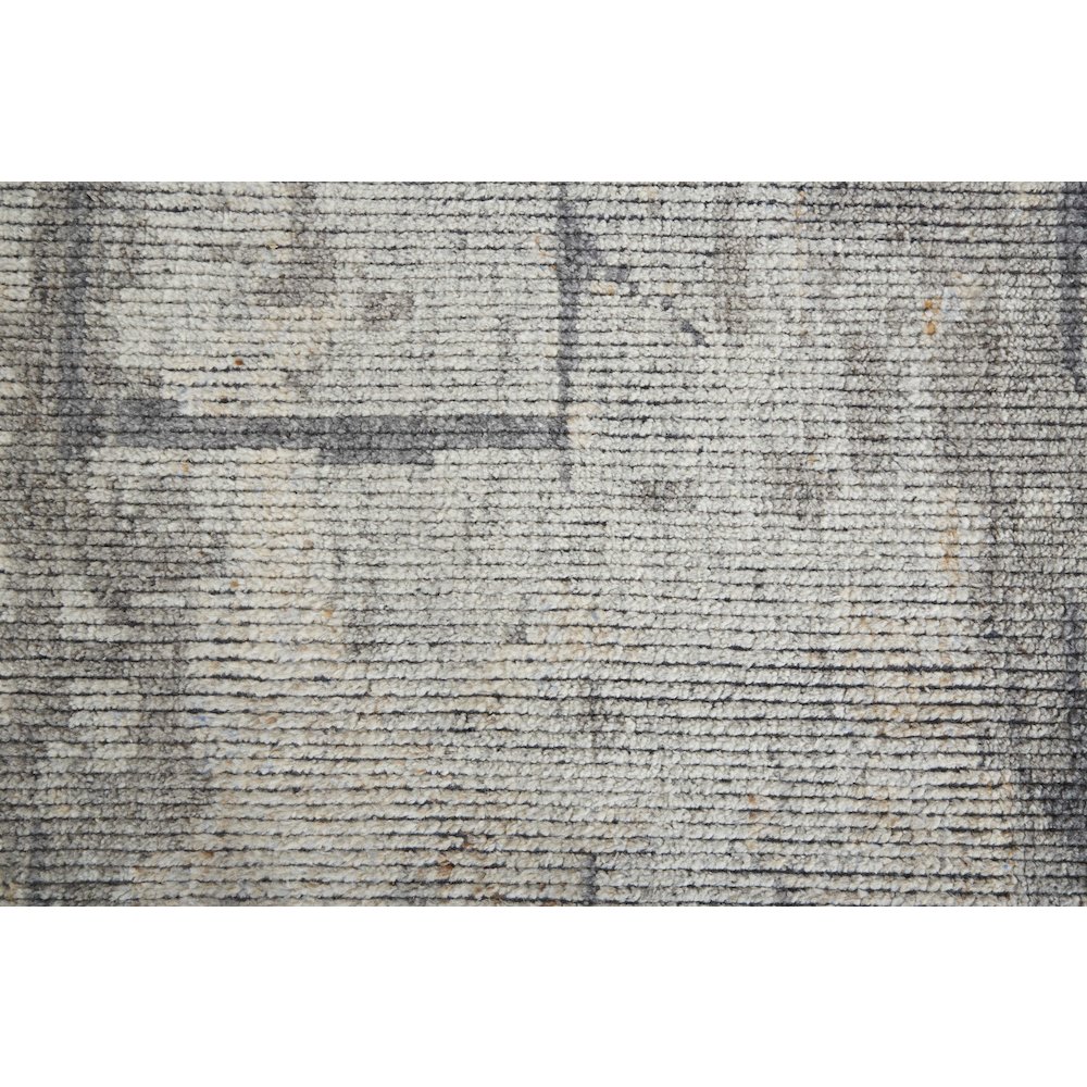 Alford Modern Abstract, Gray/Silver, 5'-6" x 8'-6" Area Rug. Picture 6