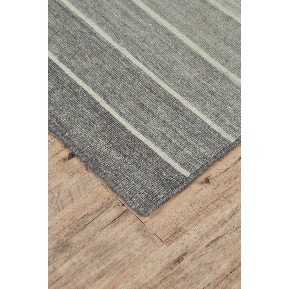 Santino Transitional Stripes, Gray, 5' x 8' Area Rug. Picture 3