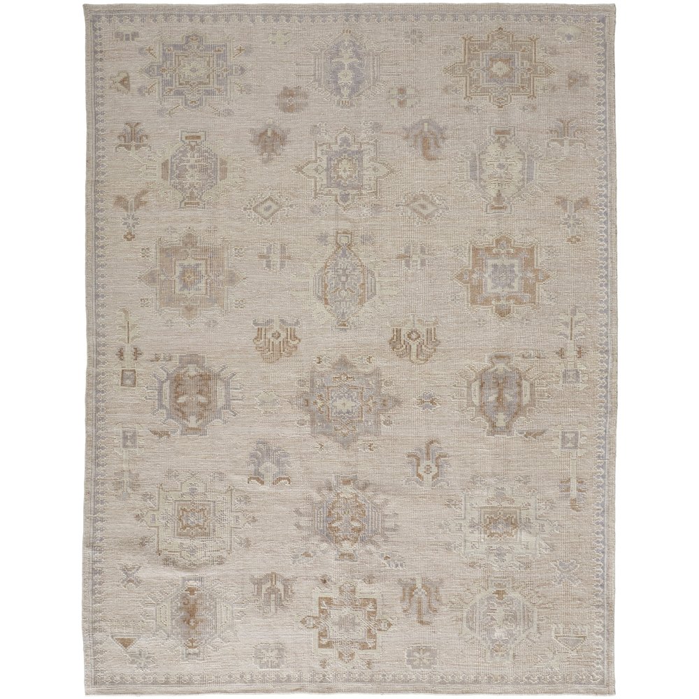 Wendover Transitional Oriental, Tan/Brown, 9' x 12' Area Rug. Picture 1
