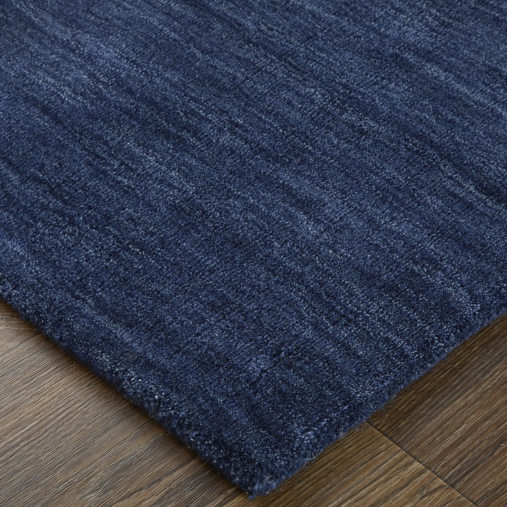 Luna Hand Woven Marled Wool Rug, Midnight Navy Blue, 2ft x 3ft Accent Rug, 5798049FDBL000P00. Picture 3