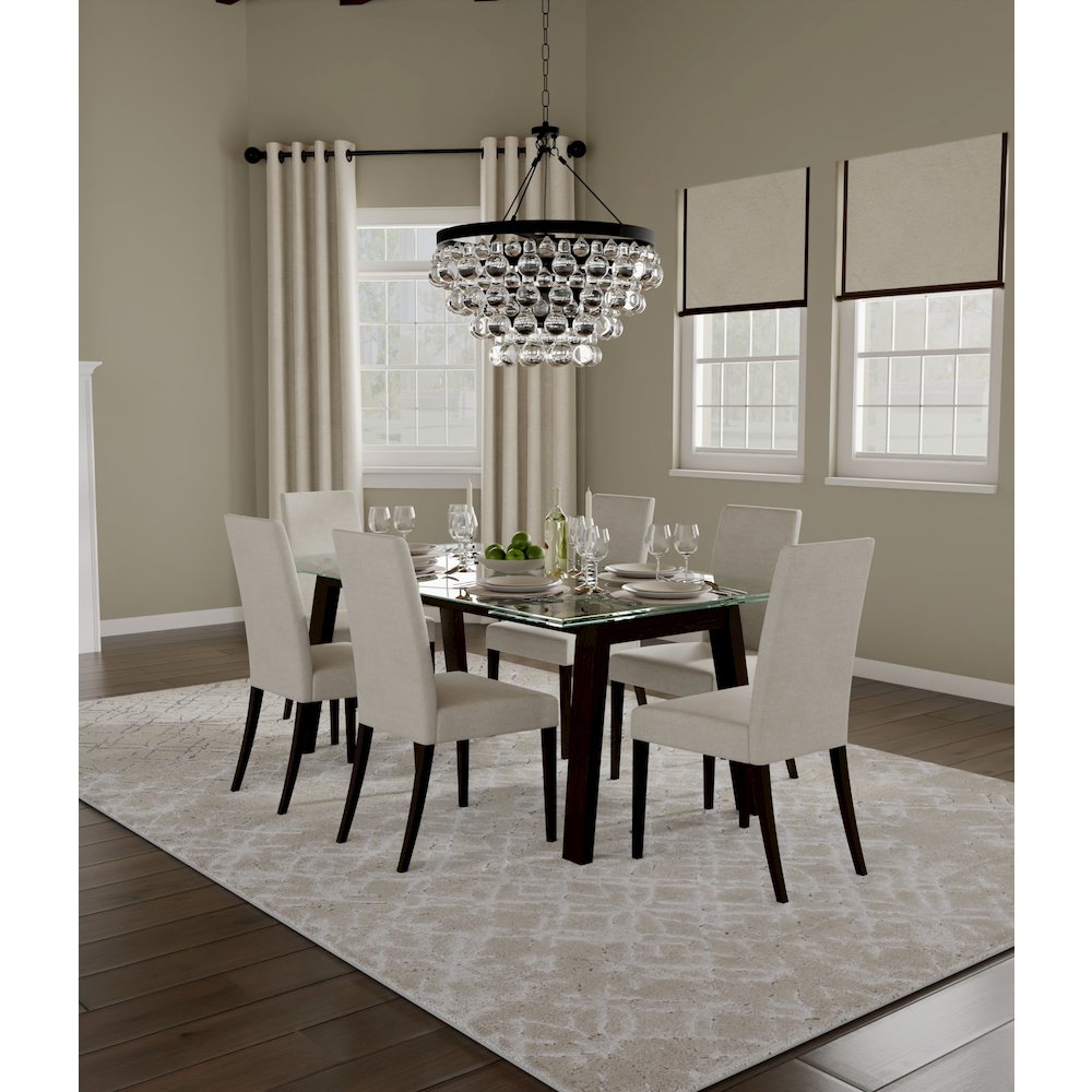Micah Modern Distressed, Silver/Gray/White, 3'-11" x 6' Accent Rug. Picture 3