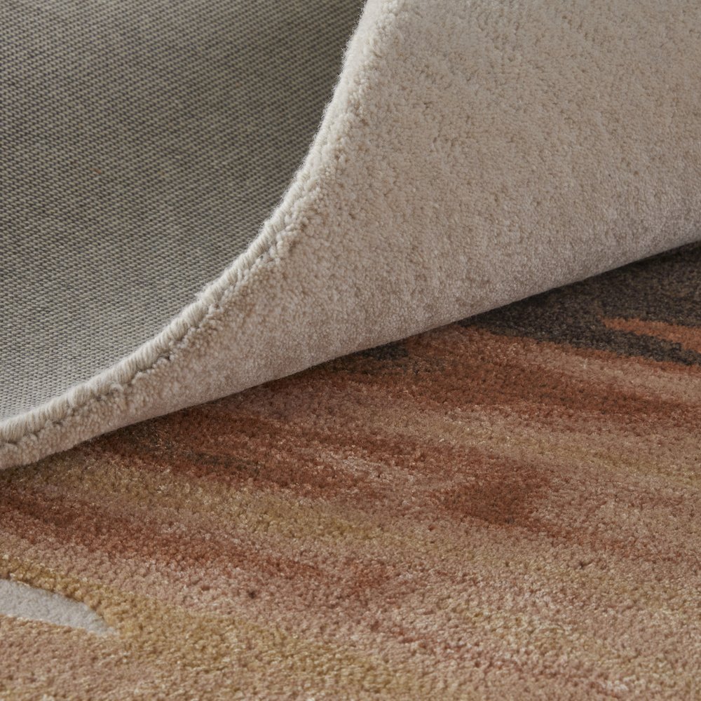 Anya Transitional Abstract, Red/Brown/Orange, 12' x 15' Area Rug. Picture 8