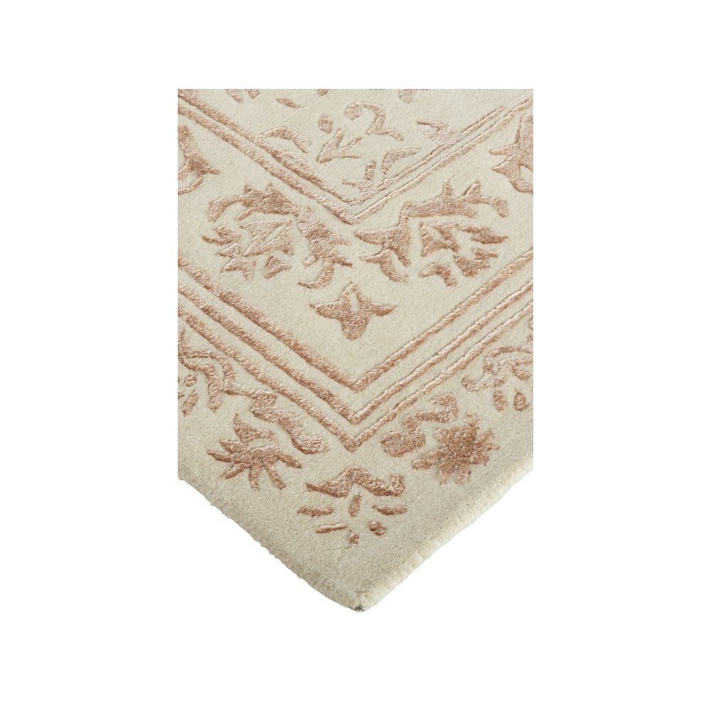Bella High/Low Floral Wool Rug, Sand Beige/Blush Pink, 8ft x 10ft Area Rug, 9698014FIVYBLHF00. Picture 3