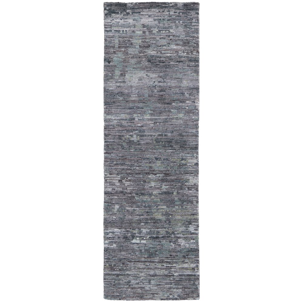 Conroe Modern Abstract, Blue/Gray, 2'-6" x 8' Runner. Picture 1