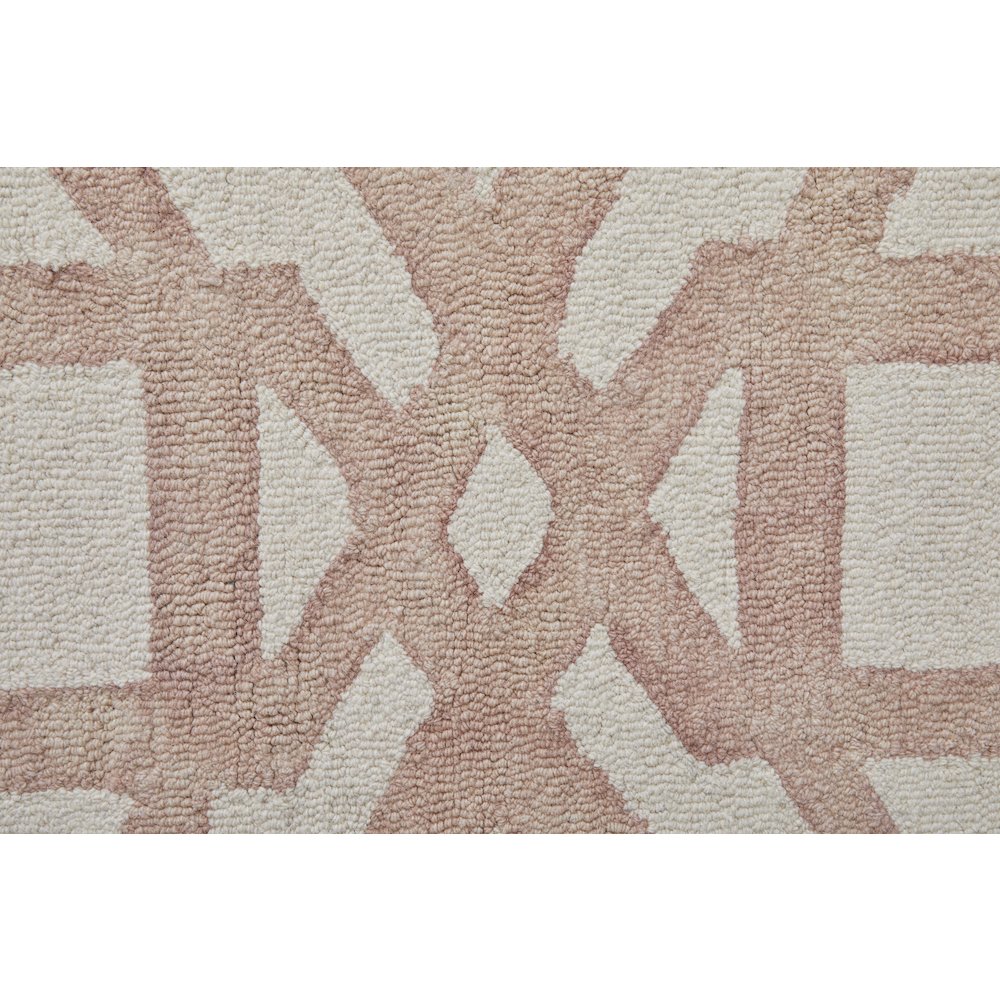 Lorrain Geometric Patterned Wool Rug, Blush Pink, 3ft-6in x 5ft-6in Accent Rug, 6108571FBLH000C50. Picture 7