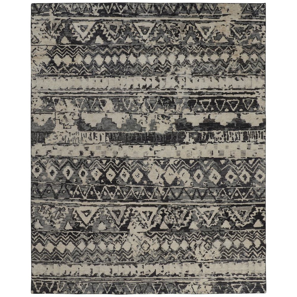 Palomar Luxe Hand Knot Accent Rug, Charcoal Gray/Light Beige, 2ft x 3ft, PAL6630FCHL000P00. Picture 1