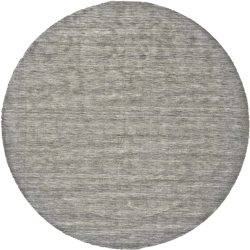 Luna Hand Woven Marled Wool Rug, Light/Warm Gray, 8ft x 8ft Round, 5798049FLGY000N80. Picture 1