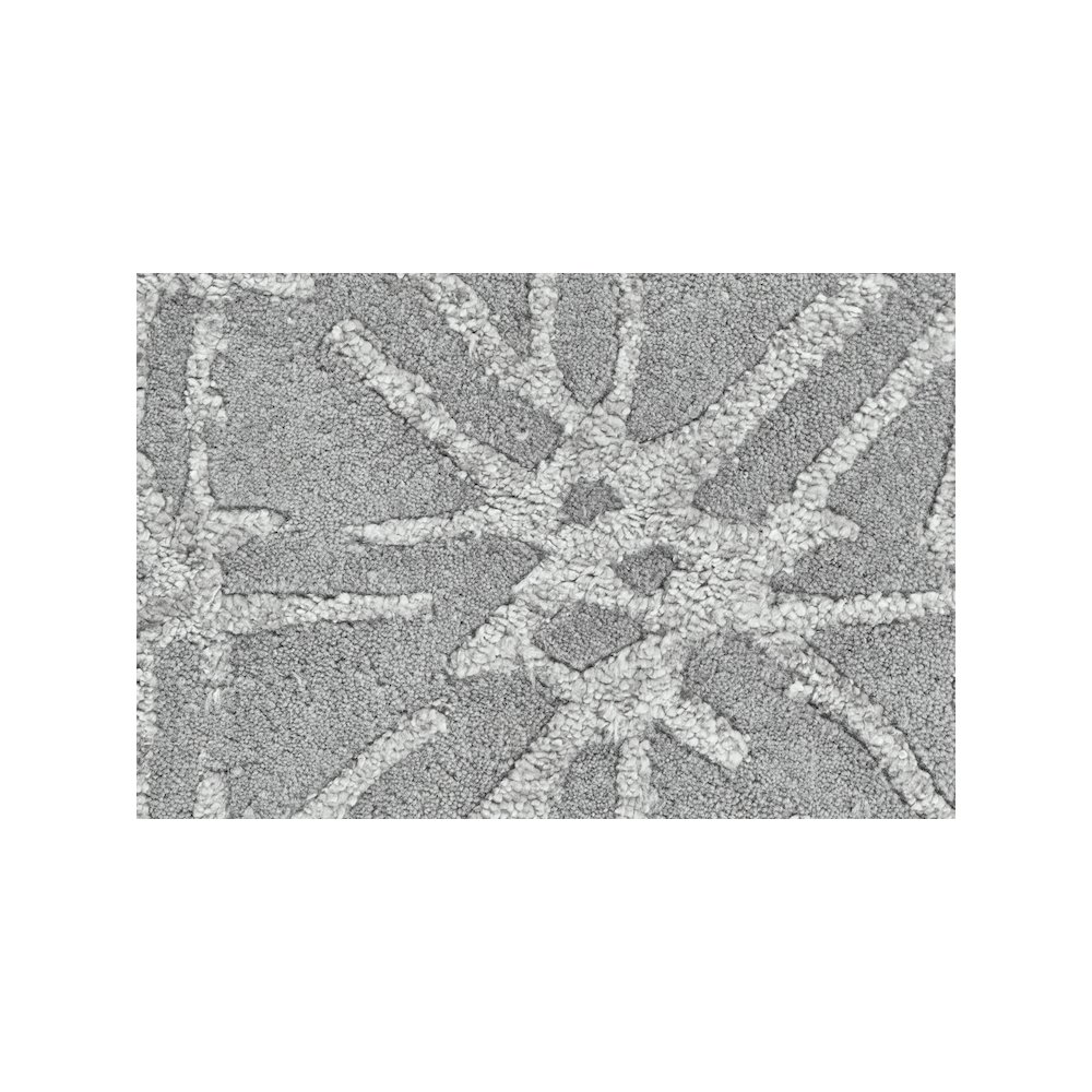 Manoa Tufted Lattice Wool Rug, Cool Gray, 8ft x 11ft Area Rug, 7188353FGRYSLVG99. Picture 4