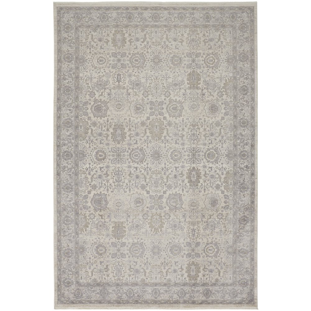 Marquette Rustic Persian Farmhouse Area Rug, Beige/Warm Gray, 9ft-6in x 12ft-7in, MRQ3776FBGEGRYH07. Picture 1