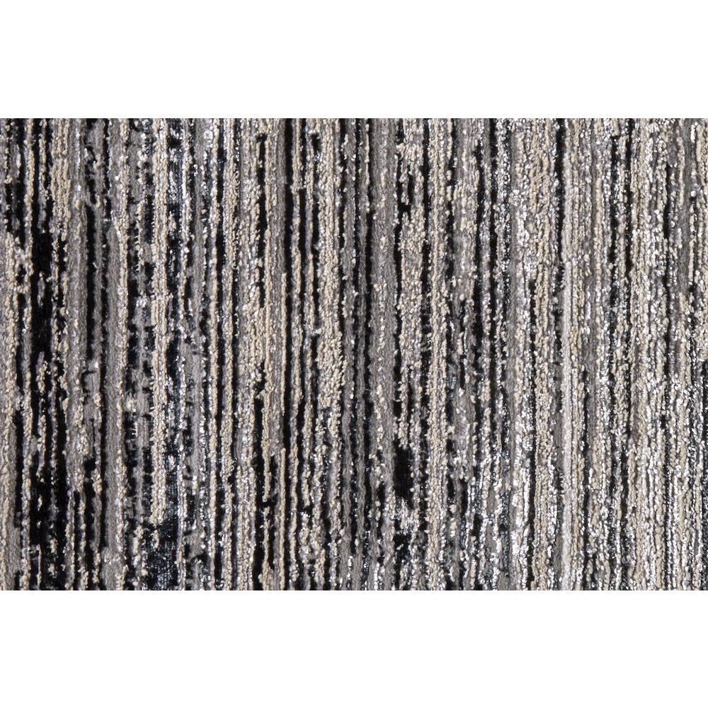 Micah Modern Abstract, Black/Gray, 3'-11" x 6' Accent Rug. Picture 5