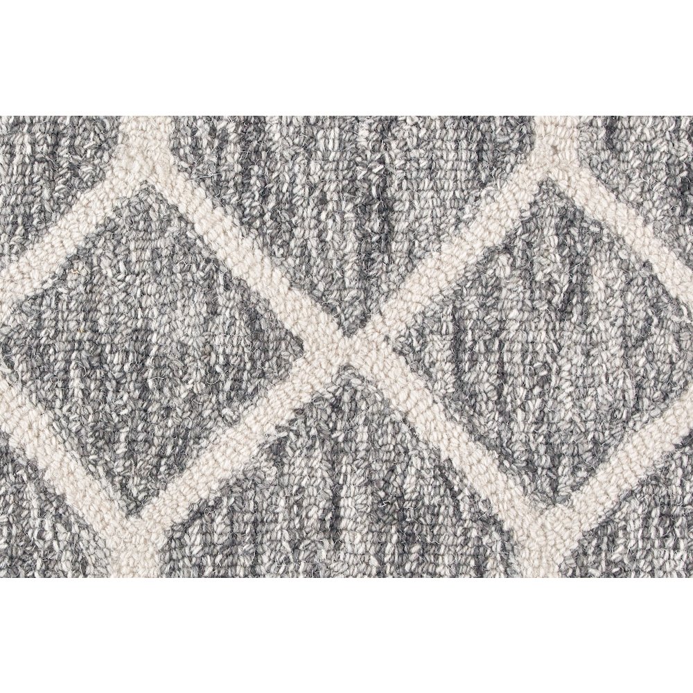 Belfort Transitional Trellis & Lattice, Gray/Black/Ivory, 12' x 15' Area Rug. Picture 3