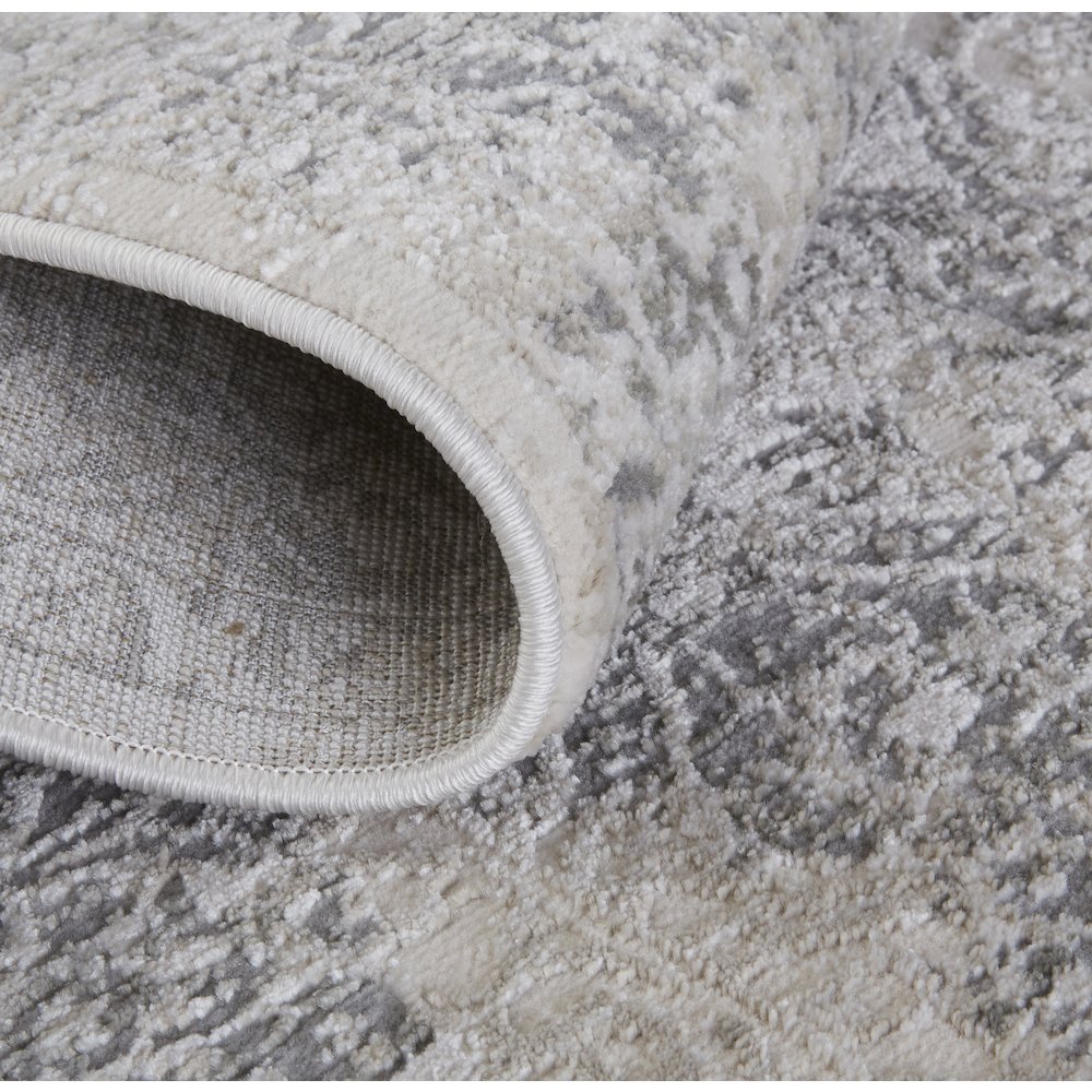 Prasad Distressed Ornamental Rug, Light Gray/Ivory, 8ft x 11ft Area Rug, 6703682FLGY000G99. Picture 7