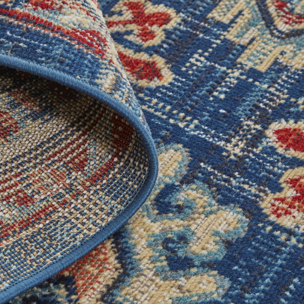 Nolan Transitional Oriental, Blue/Red/Ivory, 12'-10" x 15' Runner. Picture 7