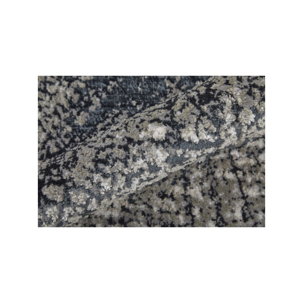 Micah Modern Abstract, Ivory/Gray/Blue, 9'-2" x 12' Area Rug. Picture 5