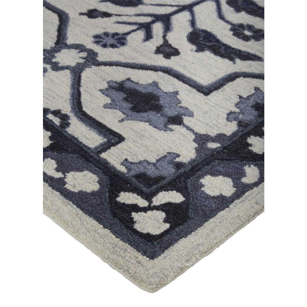 Fallon Rustic Farmhouse Rug, Flora/Fauna, Warm Dark Gray, 9ft x 12ft Area Rug, FLN8839FIVY000G00. Picture 3