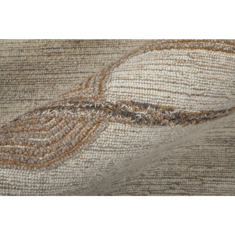 Pollock Modern Geometric, Ivory/Brown/Tan, 3'-6" x 5'-6" Accent Rug. Picture 5