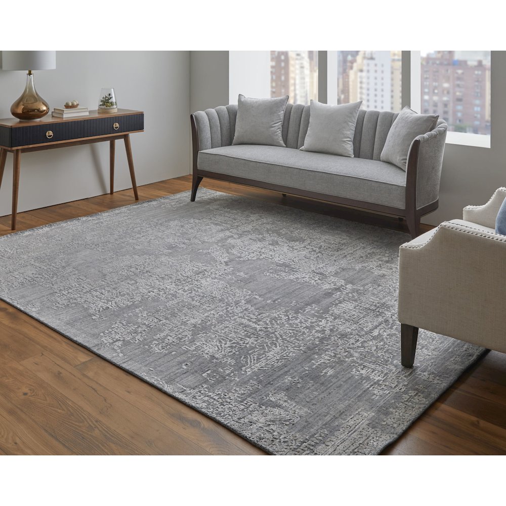 Eastfield Modern Abstract, Gray, 5' x 8' Area Rug. Picture 2
