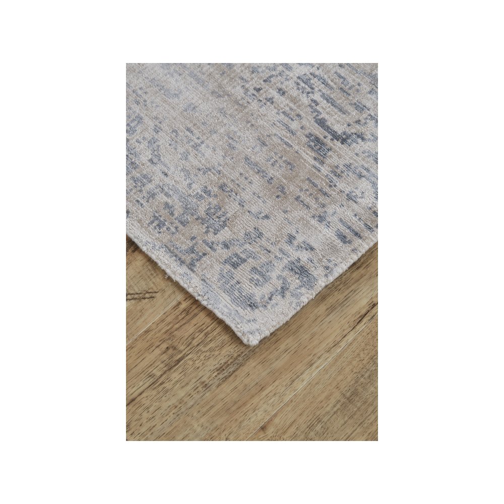 Nadia Distressed Damask Rug, Aegean Blue/Opal Gray, 5ft x 8ft Area Rug, 6678389FSMK000E10. Picture 3