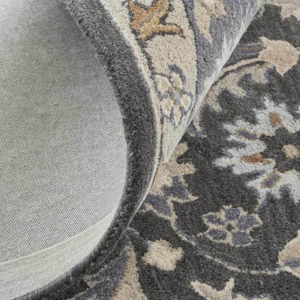 Rylan Transitional Oriental, Taupe/Blue/Ivory, 8' x 10' Area Rug. Picture 7