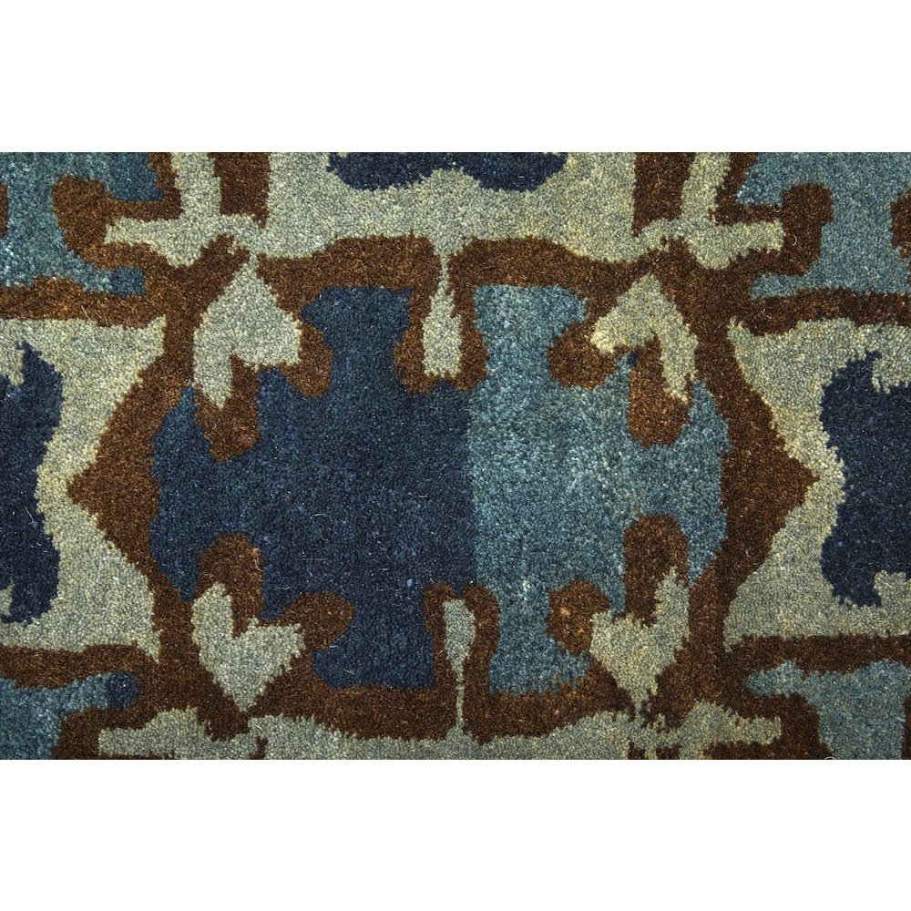 Amzad Transitional Ikat, Blue/Gray/Tan, 8'-6" x 11'-6" Area Rug. Picture 6