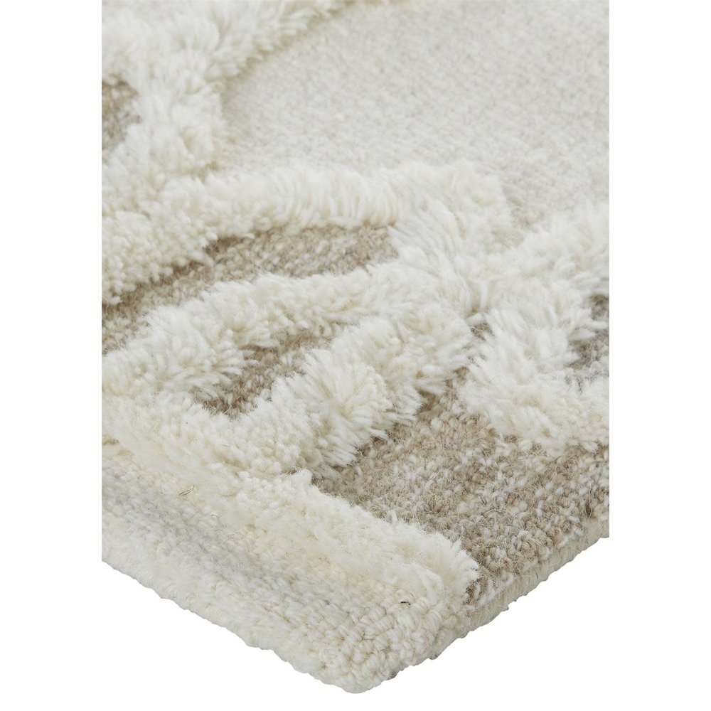 Anica Moroccan Wool Rug w/Ornamental Diamonds, Ivory/Tan, 10ft x 14ft Area Rug, ANC8011FIVY000H00. Picture 3