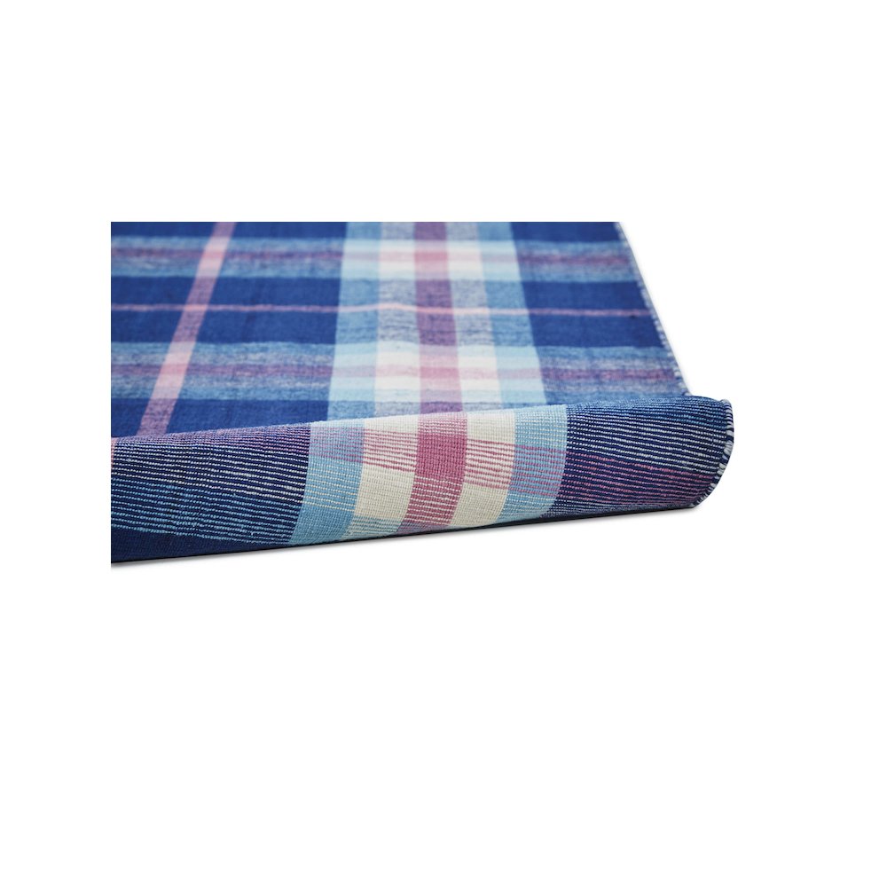 Crosby Eco-Friendly PET Dhurrie, Bright Blue/Peony Pink, 5ft x 8ft Area Rug, 8830565FNVY000E10. Picture 7