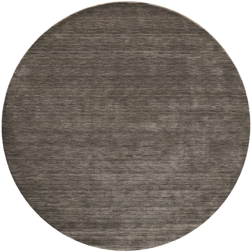 Luna Hand Woven Marled Wool Rug, Charcoal Gray, 10ft x 10ft Round, 5798049FCHL000N95. Picture 1